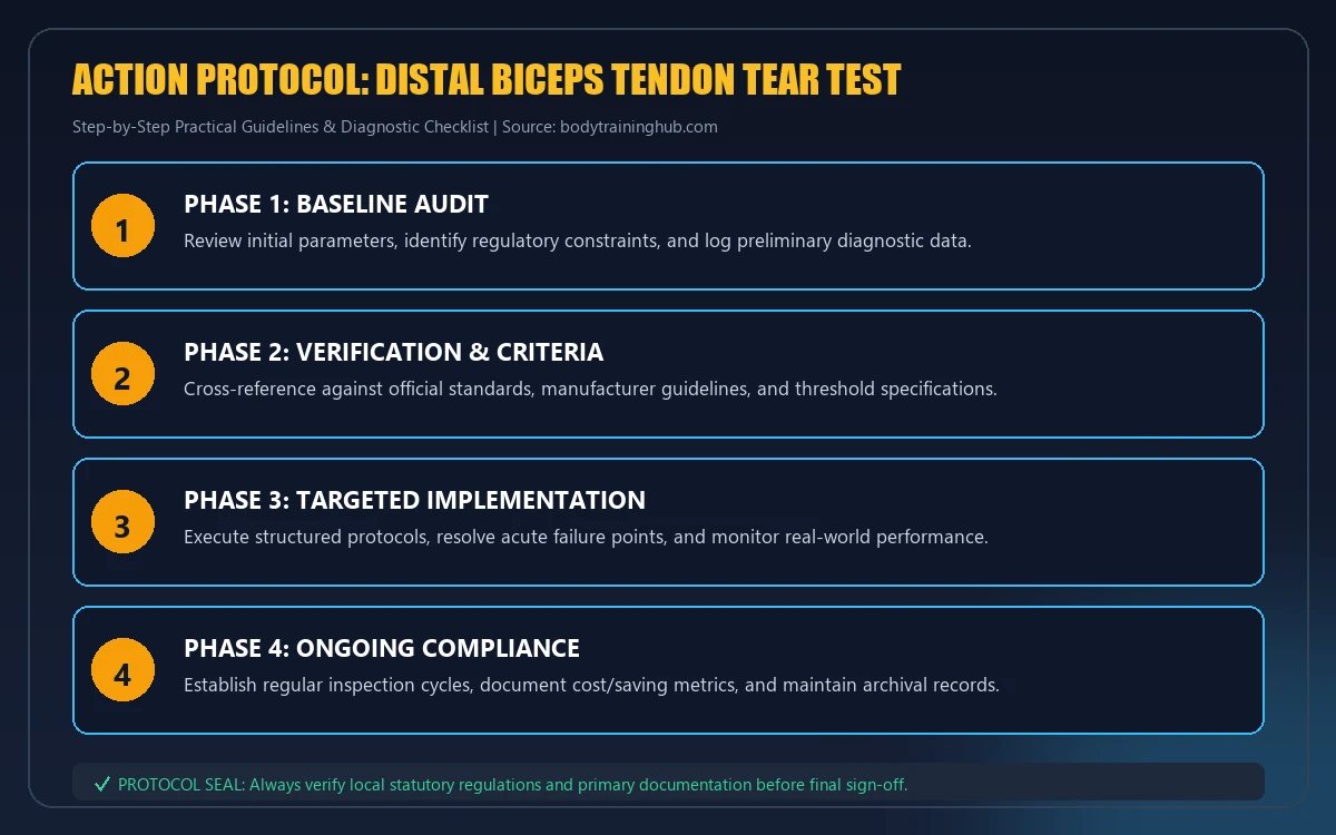 Step-by-step implementation protocol for distal biceps tendon tear test