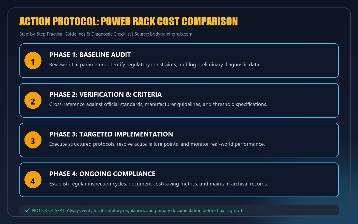 Step-by-step implementation protocol for power rack cost comparison