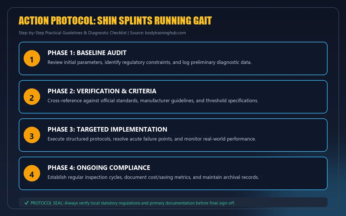 Step-by-step implementation protocol for shin splints running gait