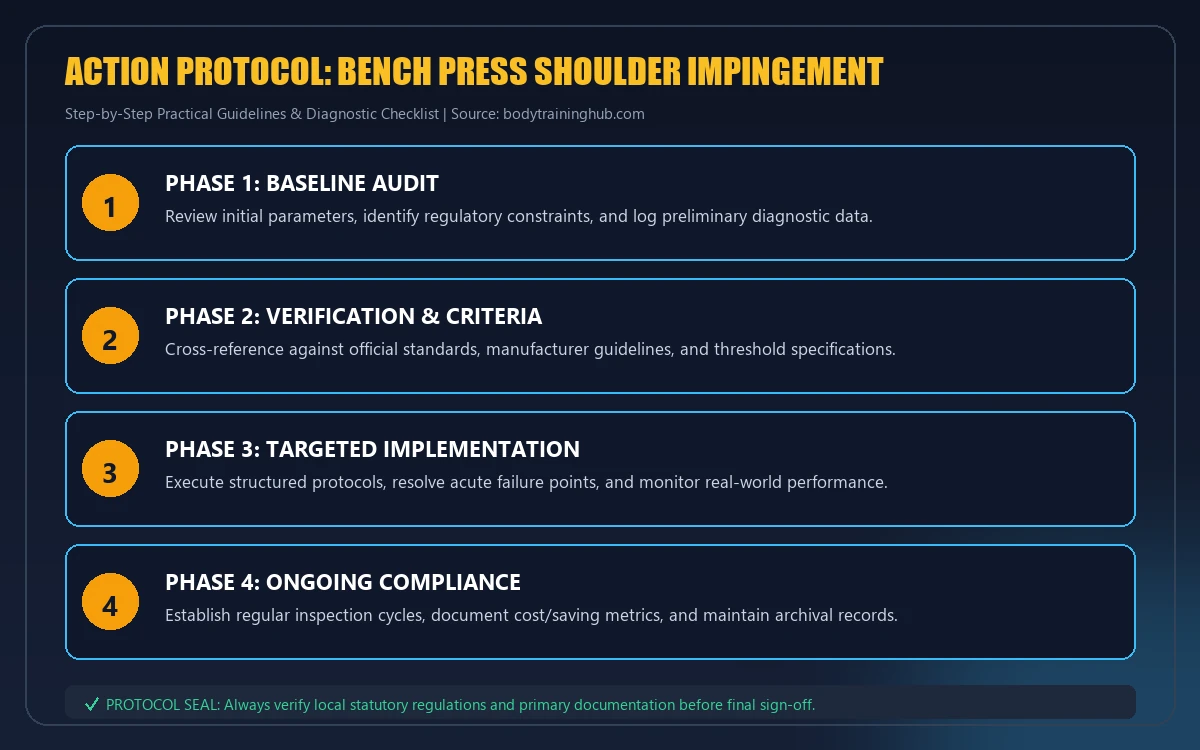 Step-by-step implementation protocol for bench press shoulder impingement