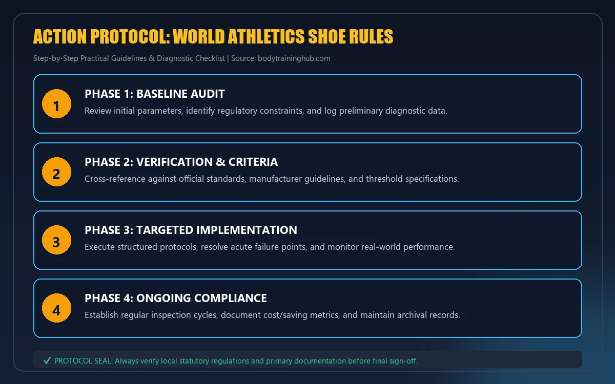 Step-by-step implementation protocol for world athletics shoe rules